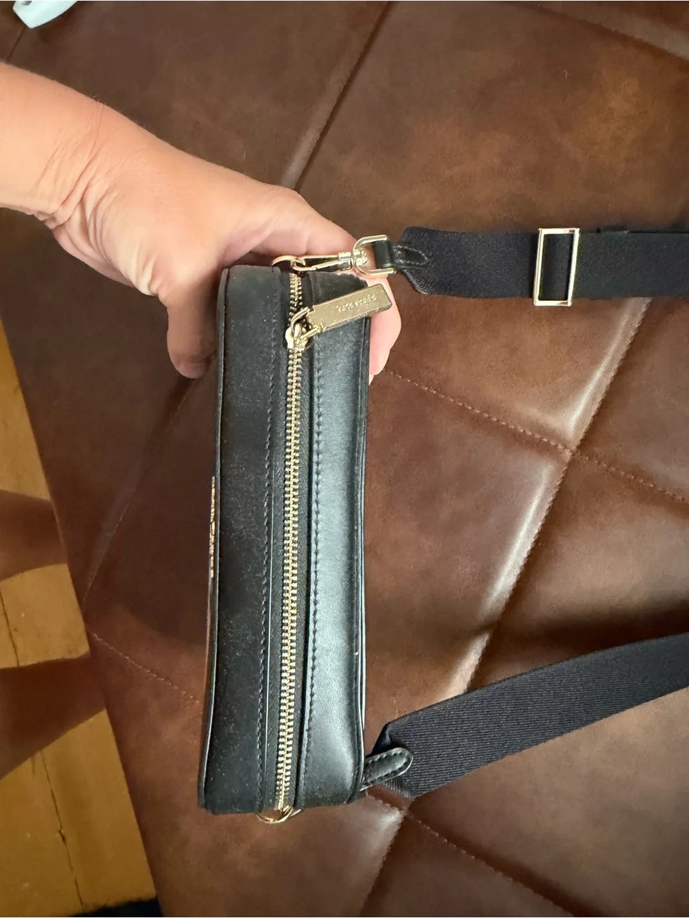 kate spade Black Crossbody with White & Pink Cat Accent Aristocats Marie